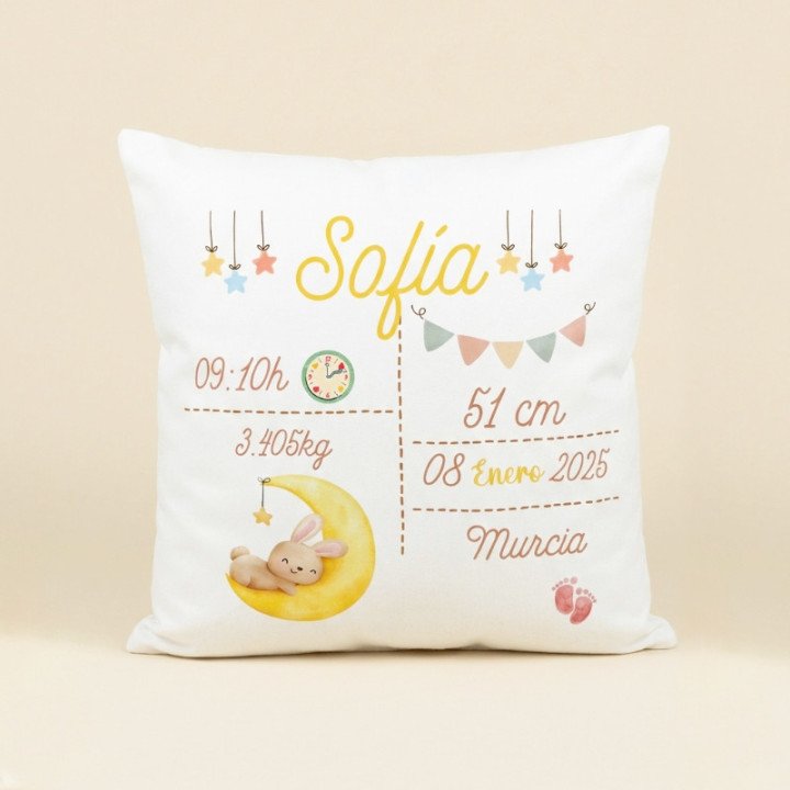 Cojín Personalizado con Foto y Texto | Regalo Único y Decoración Hogar