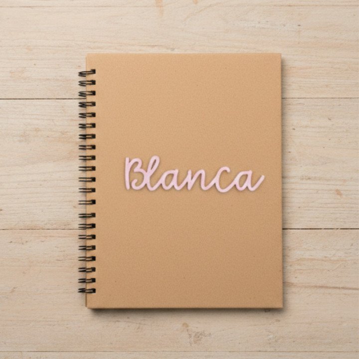 Libreta 3D Personalizada con Nombre y Color | Regalo Único