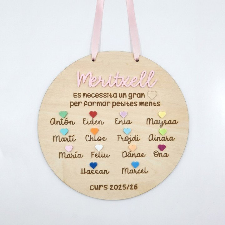 Regalo Profesor/a Fin de Curso | Placa Madera Personalizada