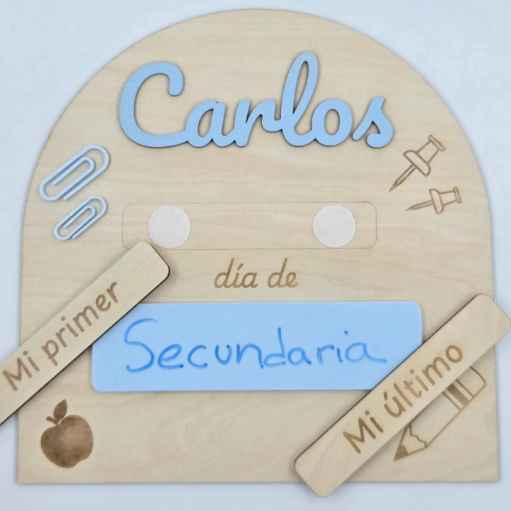 Placa Primer y Último Día de Curso Personalizada | Costurelka