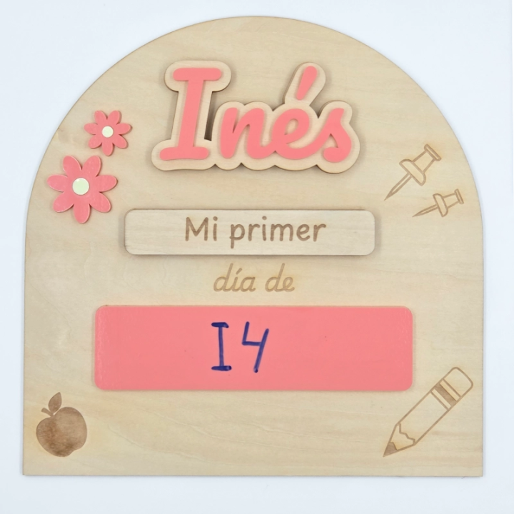 Placa Primer i Últim Dia de Curs Personalitzada | Costurelka