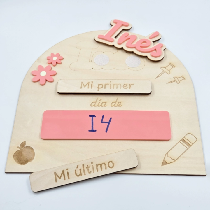 Placa Primer y Último Día de Curso Personalizada | Costurelka
