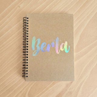 Libreta Vinilo Personalizada con Texto o Nombre | Crea la Tuya